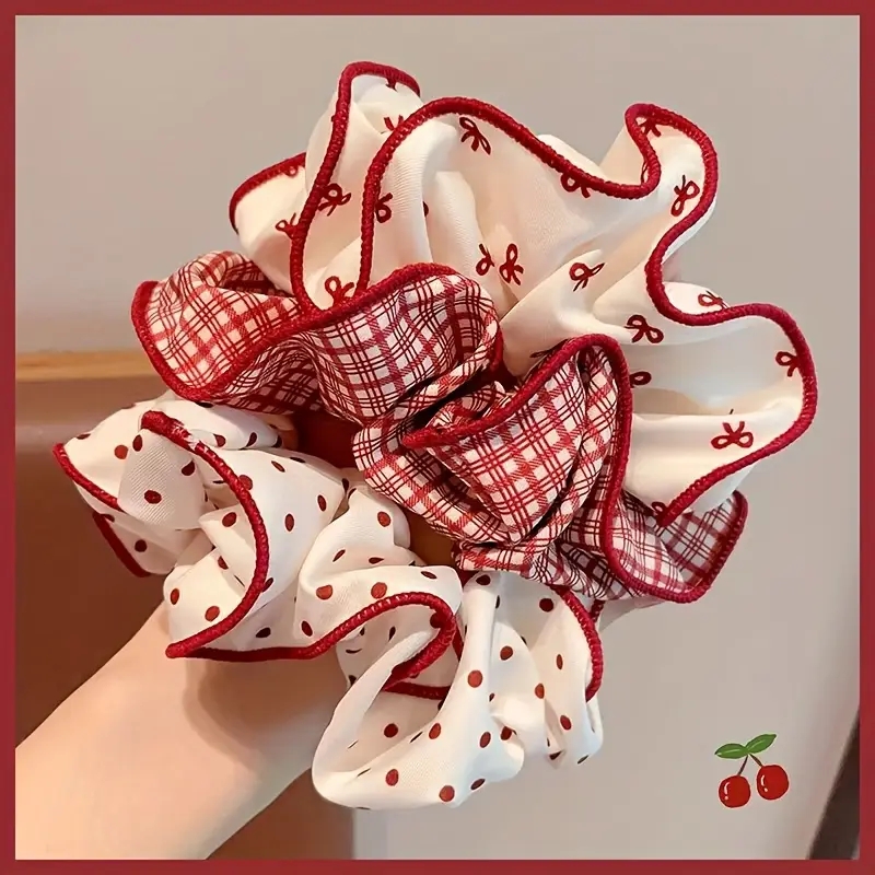 Photography Of The Year - 3 Pcs Sweet Red Dot Bowknot