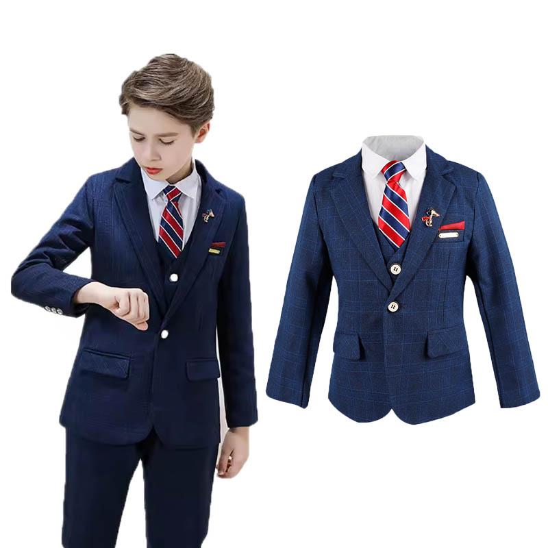 Photography Jacket - 90-170 Boys Spring 4Pieces Jacket Vest