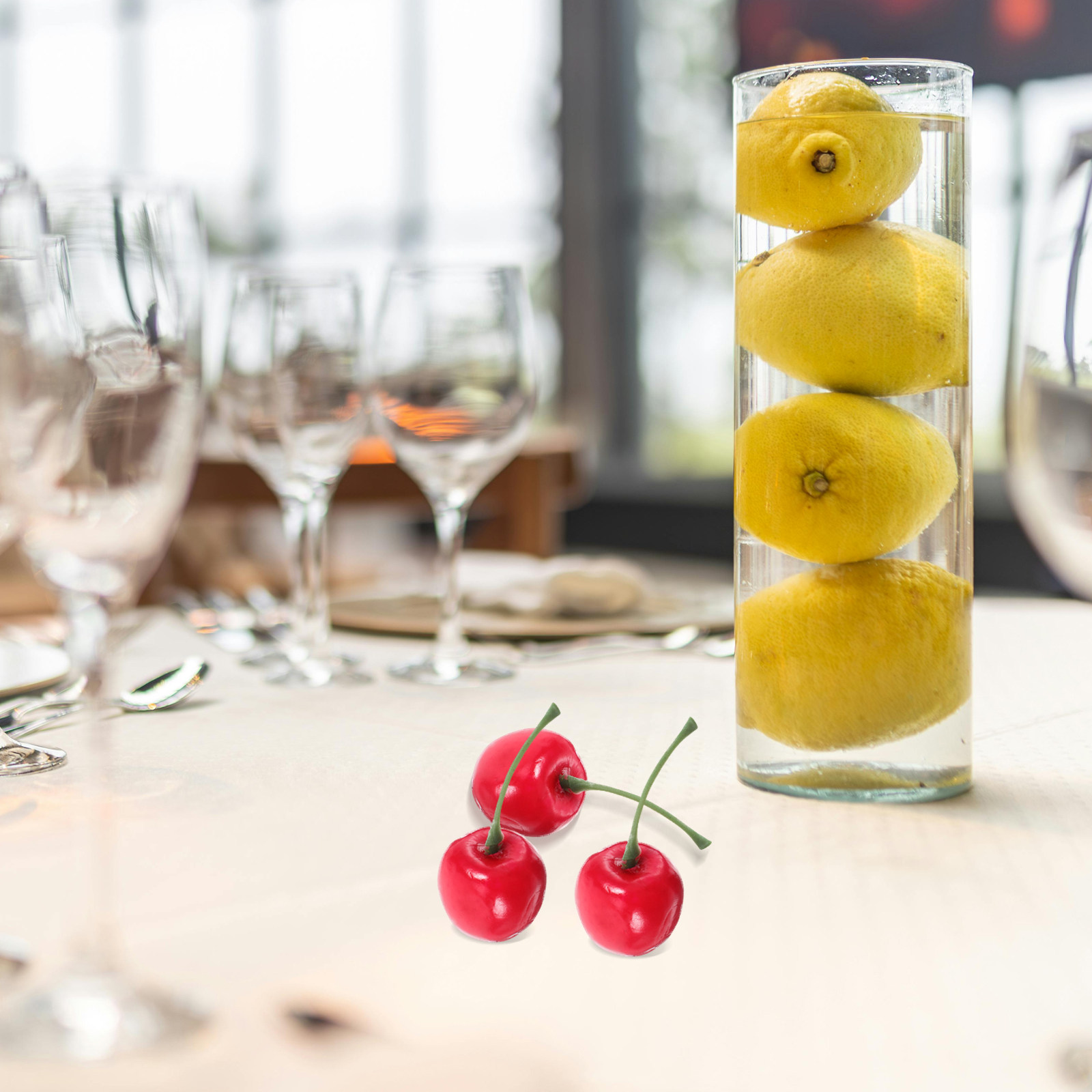 Photography Of Food - 20Pcs Cherry Party Decor with Stem