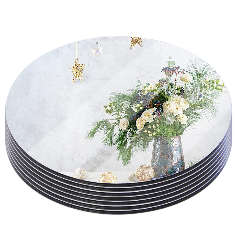 20cm Round Mirror Glass Tray   - Photography Term review and price