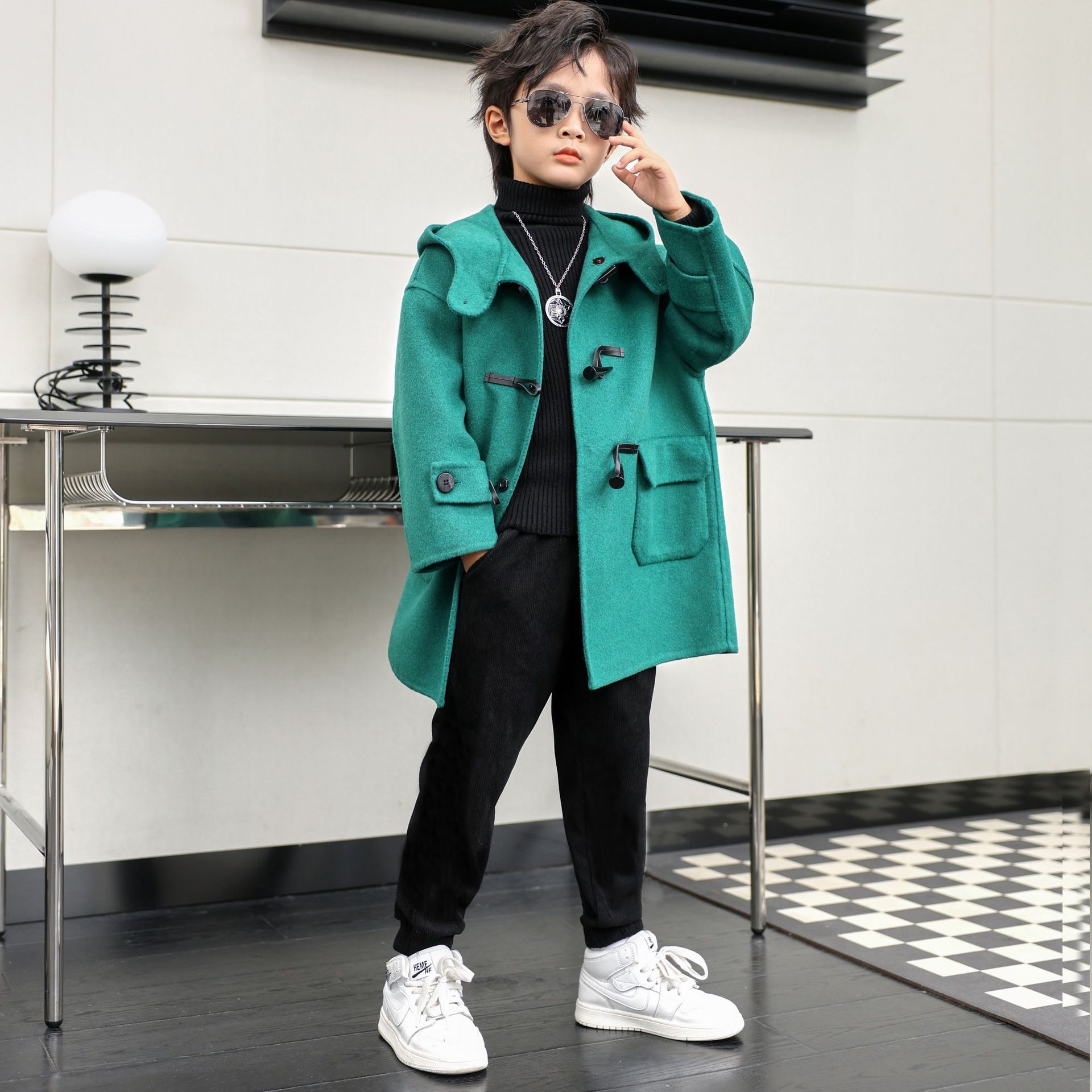 Children Winter Red Green Wool - Photography Jacket review and price