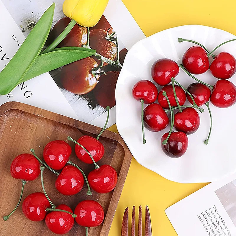 30Pcs Fake Cherry Simulation C - Photography Of Food review and price