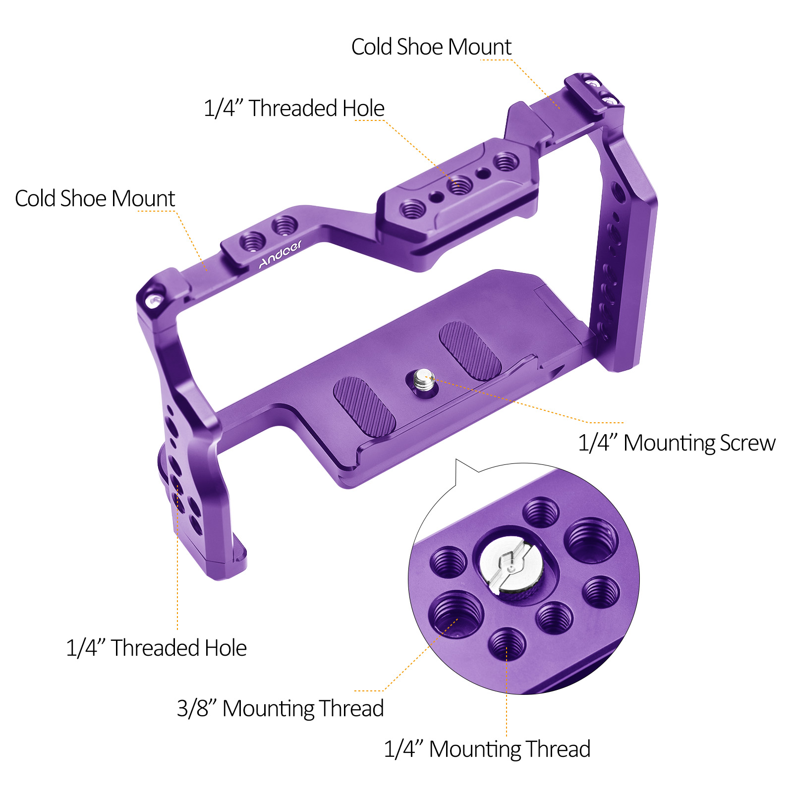 Andoer Camera Cage Aluminum Al - Camera Cage Baseplate review and price