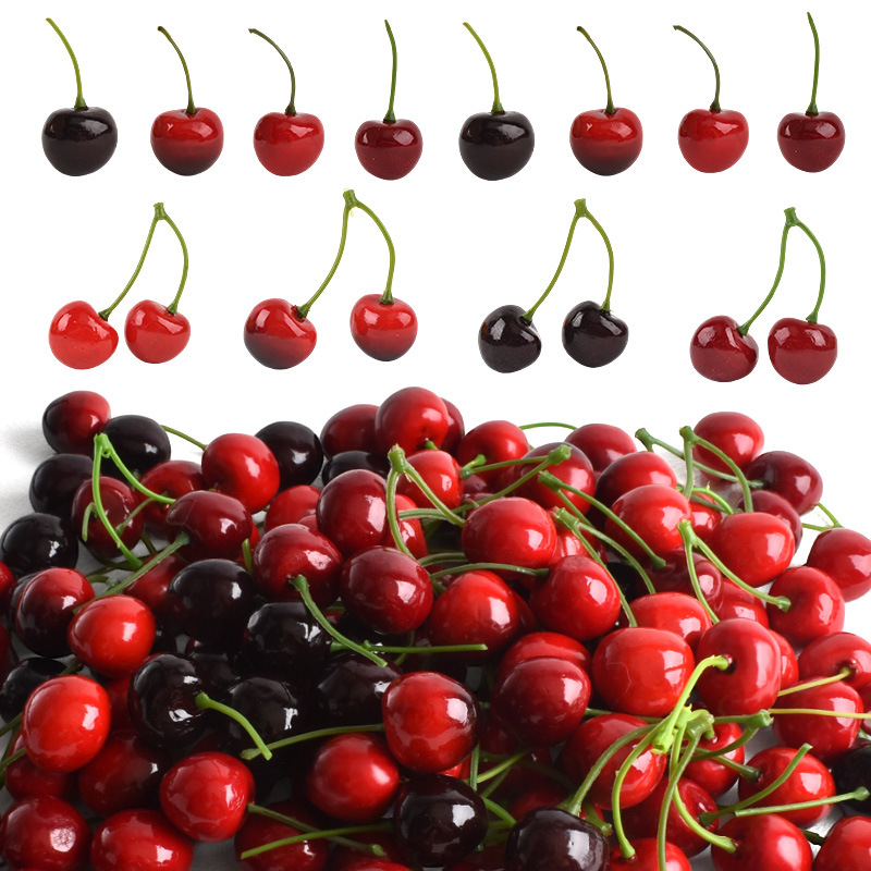 10Pcs Artificial Cherry Fake F - Photography Of Food review and price